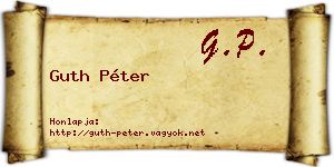 Guth Péter névjegykártya