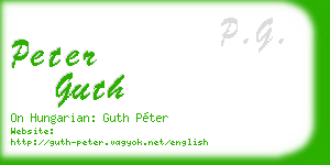peter guth business card