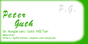 peter guth business card